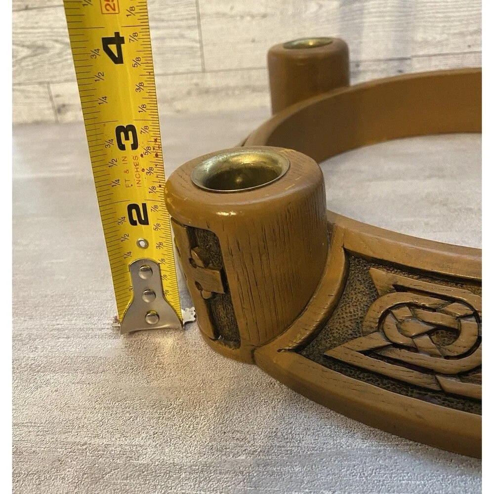 Vintage Celtic Knot Candle Holder Advent Wreath By Abbey Press Irish 12 1/4